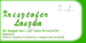 krisztofer laszka business card